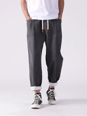 Kidõriman Pokku Pants Cotton Grey Utility Pockets Minimal Streetwear